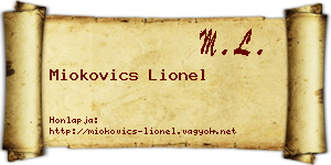 Miokovics Lionel névjegykártya